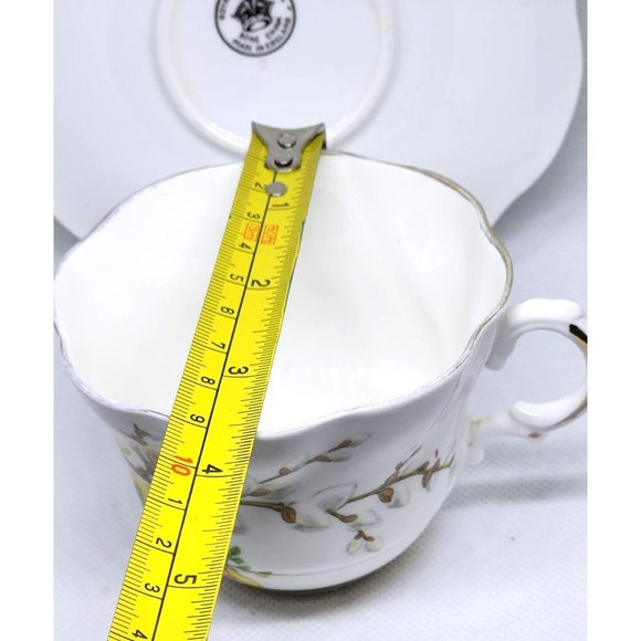 Royal Dover China Teacup & Saucer, Vibrant Floral Design, Gold Trim, Vintage - Picture 11 of 15